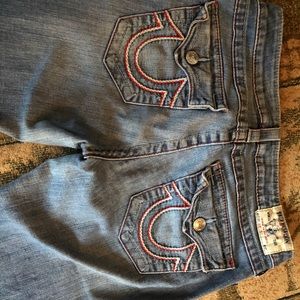 Red white blue True Religion jeans